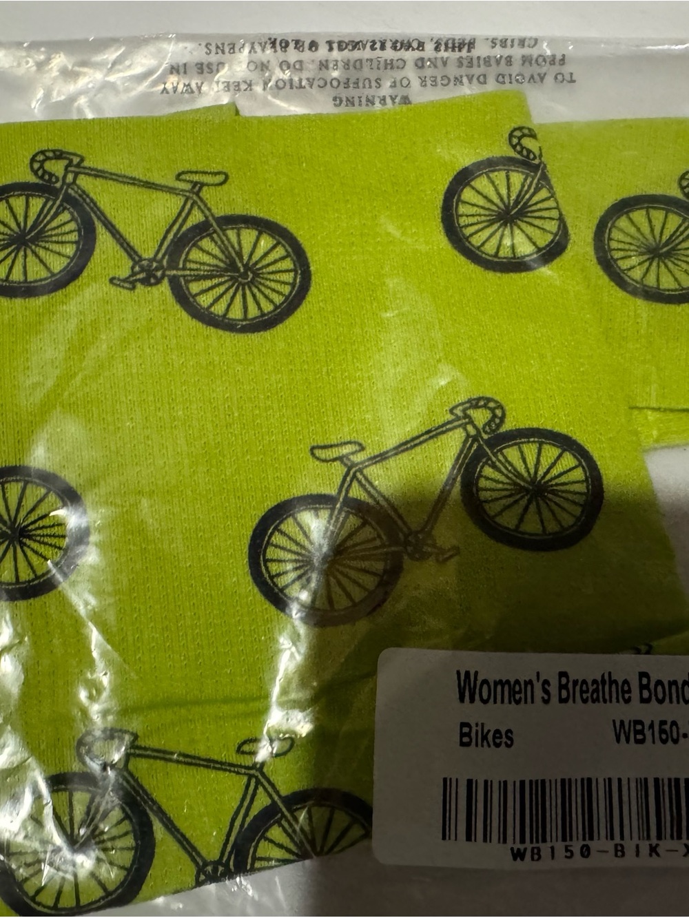 MeUndies Women's Lime Green Bicycle Print Thong